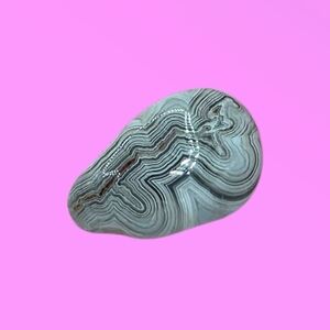 Crazy Lace Agate White & Grey Tumble Stone